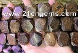 CNG7582 15.5 inches 18*25mm - 20*28mm faceted freeform bronzite beads