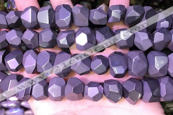 CNG7585 15.5 inches 12*16mm - 13*18mm faceted nuggets hematite beads