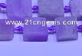 CNG7600 15.5 inches 10*12mm - 12*14mm freeform kunzite beads