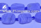 CNG7611 15.5 inches 10*14mm - 12*16mm freeform blue lace agate beads