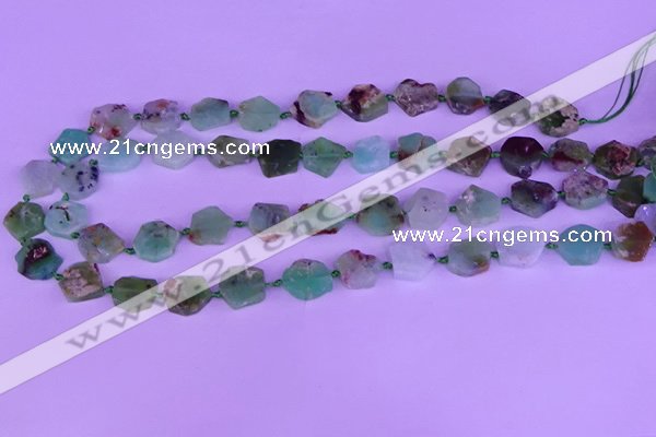 CNG7615 15.5 inches 10*12mm - 15*16mm freeform Australia chrysoprase beads