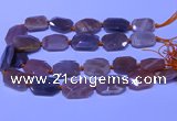 CNG7624 20*30mm - 22*32mm faceted freeform sunstone beads