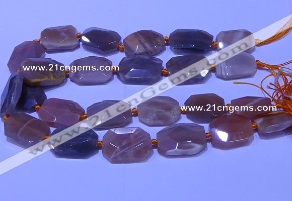 CNG7624 20*30mm - 22*32mm faceted freeform sunstone beads