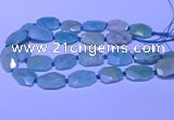 CNG7625 20*30mm - 22*32mm faceted freeform amazonite beads