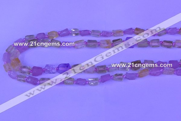 CNG7634 15.5 inches 5*7mm - 8*10mm nuggets mixed quartz beads