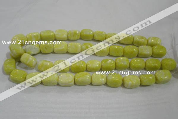 CNG764 15.5 inches 13*18mm nuggets lemon jade beads wholesale