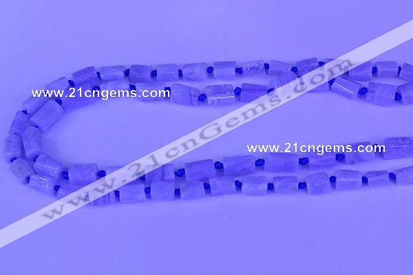 CNG7641 15.5 inches 5*7mm - 8*10mm nuggets blue Lace agate beads