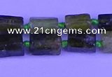 CNG7651 15.5 inches 5*7mm - 8*10mm nuggets green garnet beads