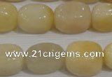 CNG767 15.5 inches 13*18mm nuggets yellow jade beads wholesale