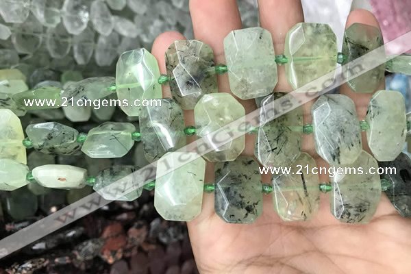 CNG7754 13*18mm - 15*25mm faceted freeform prehnite beads