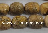 CNG776 15.5 inches 13*18mm nuggets picture jasper beads wholesale