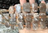 CNG7766 13*18mm - 15*25mm faceted freeform orange moonstone beads