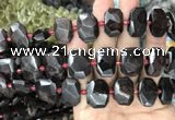 CNG7768 13*18mm - 15*25mm faceted freeform garnet beads