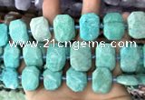 CNG7786 13*18mm - 15*25mm faceted freeform Russian amazonite beads