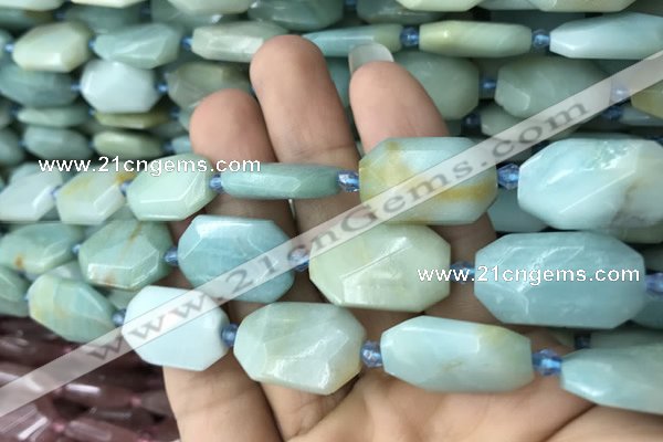 CNG7813 15.5 inches 13*18mm - 18*25mm faceted freeform amazonite beads