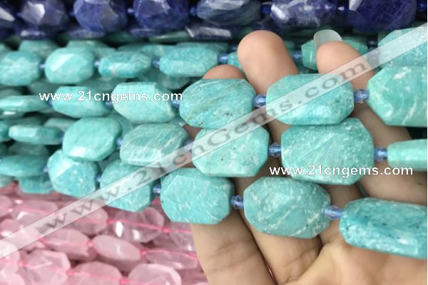 CNG7814 15.5 inches 13*18mm - 18*25mm faceted freeform amazonite beads