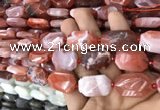 CNG7816 13*18mm - 18*25mm faceted freeform red agate beads