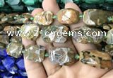 CNG7818 15.5 inches 13*18mm - 18*25mm faceted freeform rhyolite beads