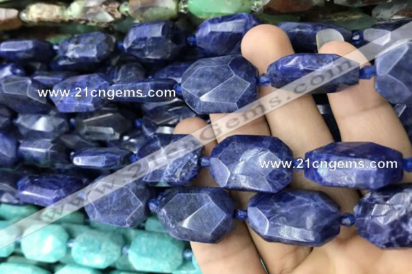 CNG7822 15.5 inches 13*18mm - 18*25mm faceted freeform sodalite beads