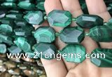 CNG7824 15.5 inches 13*18mm - 18*25mm faceted freeform malachite beads