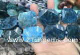 CNG7835 15.5 inches 25*32mm - 30*40mm faceted freeform apatite beads