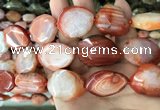 CNG7840 20*25mm - 25*30mm faceted freeform red agate beads