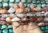 CNG7842 15*20mm - 18*25mm faceted nuggets red agate beads