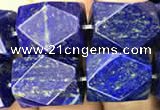 CNG7848 15.5 inches 12*16mm - 13*18mm faceted nuggets lapis lazuli beads