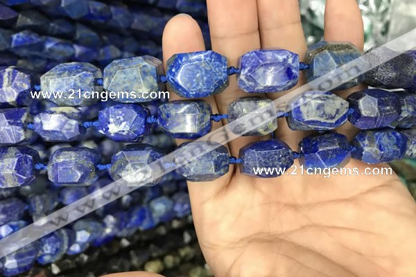 CNG7850 15.5 inches 12*16mm - 15*20mm faceted nuggets lapis lazuli beads