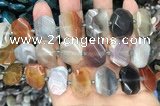 CNG7879 13*18mm - 15*25mm faceted freeform Botswana agate beads