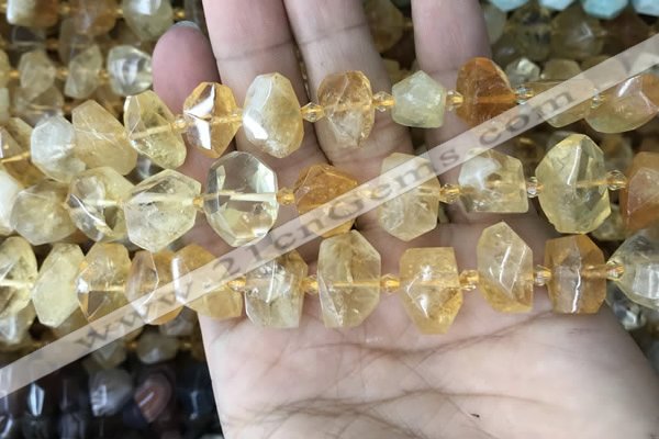 CNG7899 15.5 inches 10*14mm - 13*18mm faceted nuggets citrine beads