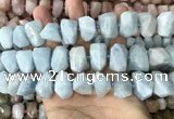 CNG7903 15.5 inches 12*16mm - 15*20mm faceted nuggets aquamarine beads