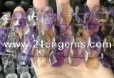 CNG7919 15.5 inches 13*18mm - 15*25mm faceted freeform ametrine beads