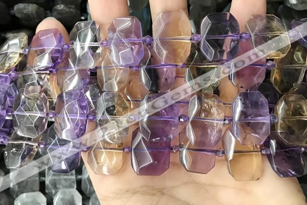 CNG7919 15.5 inches 13*18mm - 15*25mm faceted freeform ametrine beads