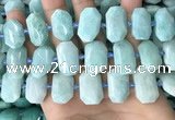 CNG7921 15.5 inches 13*18mm - 15*25mm faceted freeform amazonite beads