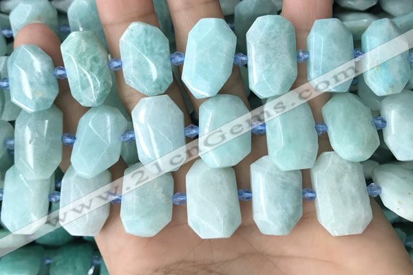 CNG7921 15.5 inches 13*18mm - 15*25mm faceted freeform amazonite beads