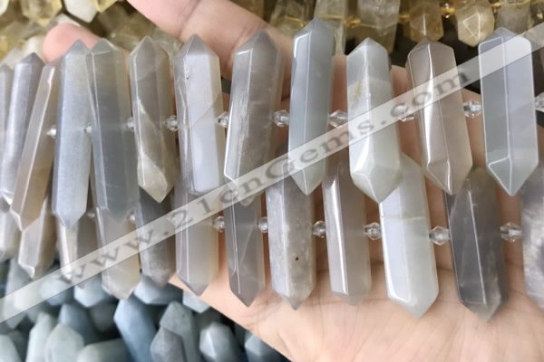 CNG7934 15.5 inches 10*22mm - 12*45mm faceted nuggets moonstone beads