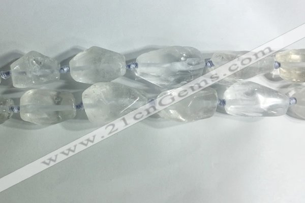 CNG7950 15.5 inches 15*25mm - 20*40mm nuggets white crystal beads
