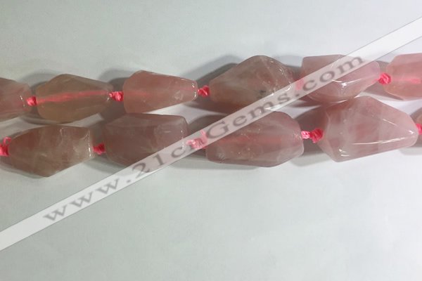 CNG7951 15.5 inches 15*25mm - 20*40mm nuggets rose quartz beads