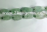 CNG7957 15.5 inches 15*25mm - 20*40mm nuggets green fluorite beads