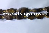 CNG7963 15.5 inches 15*25mm - 20*40mm nuggets yellow tiger eye beads