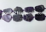 CNG7975 25*30mm - 35*45mm freeform amethyst slab beads