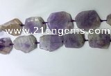 CNG7976 25*30mm - 35*45mm freeform lavender amethyst slab beads