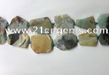 CNG7980 25*30mm - 35*45mm freeform amazonite slab beads