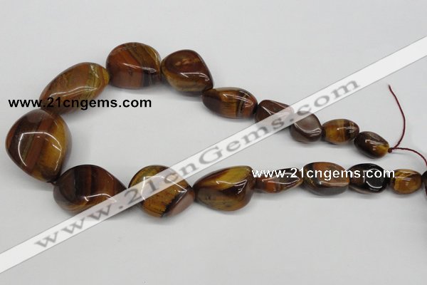 CNG80 15.5 inches 10*15mm - 25*35mm nuggets yellow tiger eye beads