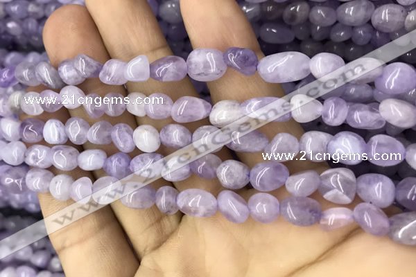 CNG8003 15.5 inches 6*8mm nuggets lavender amethyst beads