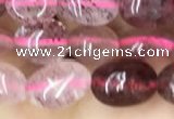 CNG8006 15.5 inches 6*8mm nuggets strawberry quartz beads