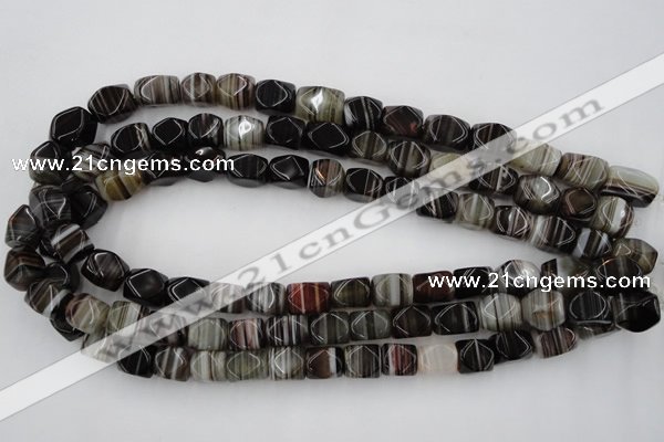 CNG801 15.5 inches 8*12mm faceted nuggets agate gemstone beads