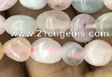 CNG8011 15.5 inches 6*8mm nuggets morganite beads wholesale