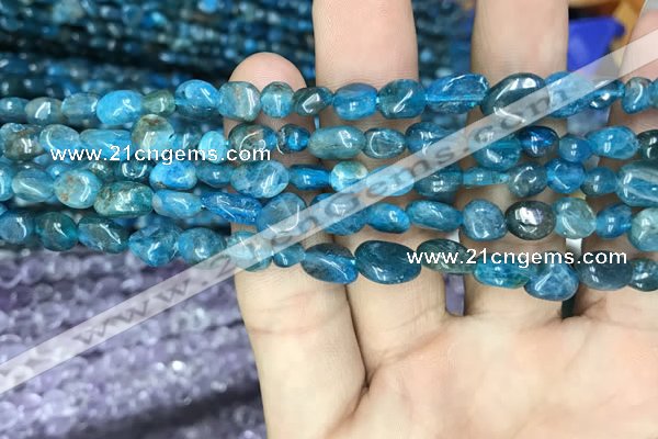 CNG8017 15.5 inches 6*8mm nuggets apatite gemstone beads